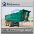 25000 kg loading 3 axle dumper trailer rectangular shape dump van semi trailer